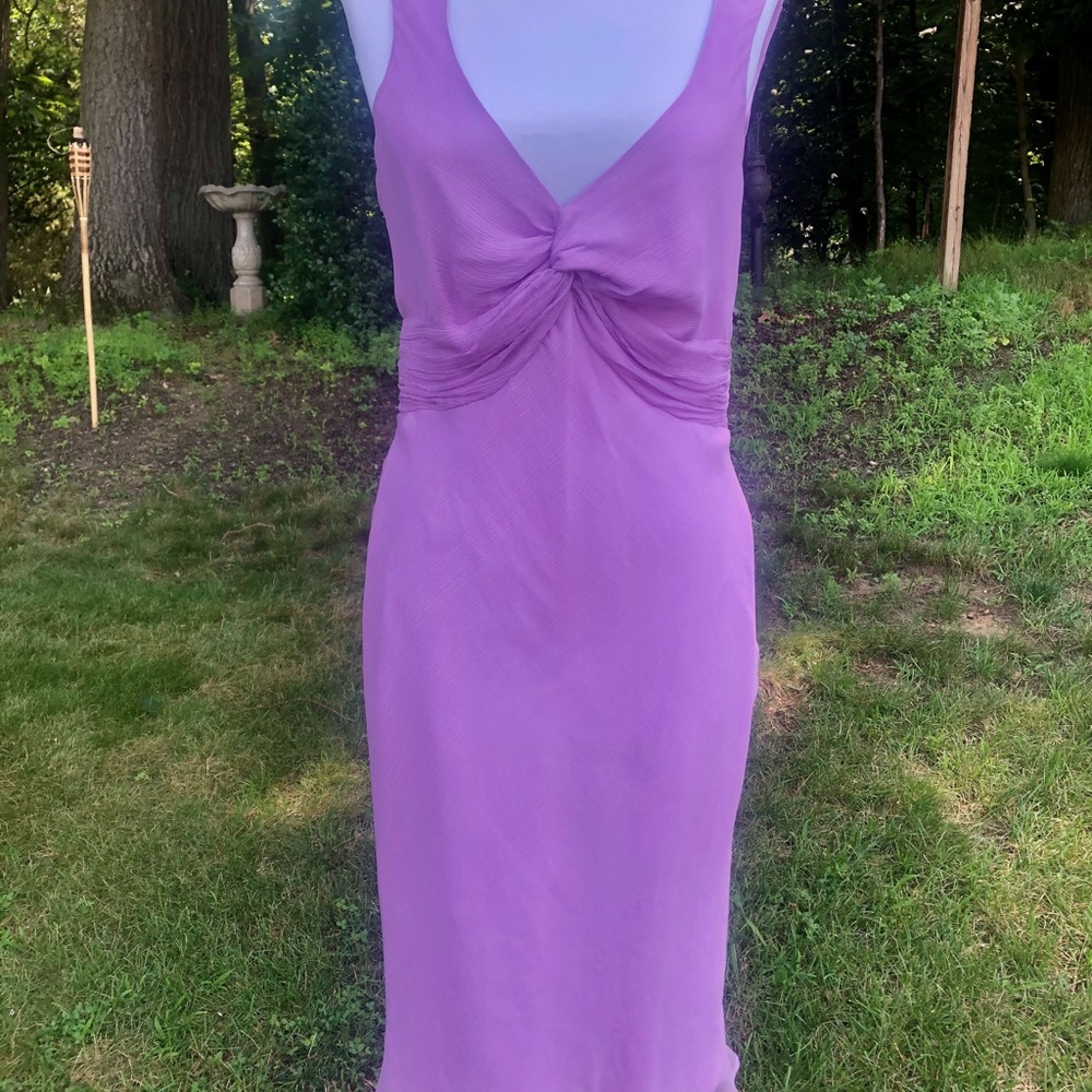 Size 8 Nicole Miller lavender orchid chiffon dress